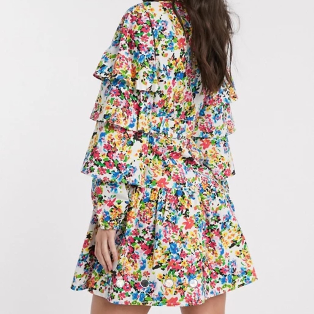ASOS Funky Ruffle Floral Dress - Picture 8 of 8